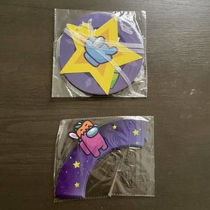 Among Us Banner & 10 Cupcake Wrappers Party Supplies Birthday Children Decor